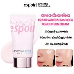 Kem Chống Nắng Espoir Water Splash Cica Tone Up