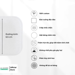 Bông Tẩy Trang LA SOIREE Miếng Vuông