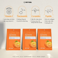 Mặt Nạ Prettyskin The Pure Jeju Tangerine Vita C Mask Sheet 1PCS 25ml