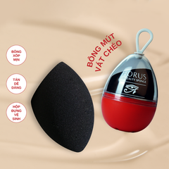 Mút Trang Điểm Horus 3D Beauty Sponge Hình Giọt Nước Vát Chéo Màu Đen