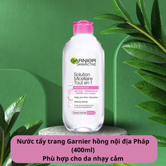 Nước tẩy trang Garnier 400ml HỒNG (Pháp)