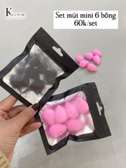 Set Bông Mút Đánh nền Mini 6 Cái