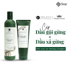 Set Gội Xả Gừng Weilaiya Ginger Shampoo 400ml