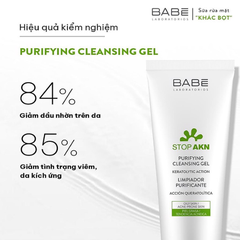 Sữa Rửa Mặt Babe Stop AKN Purifying Cleansing Gel Cho Da Dầu Mụn 200ml