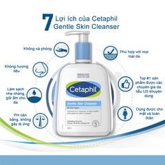 Sữa rửa mặt Cetaphil Gentle Skin Cleanser 591ml dành cho da nhạy cảm, da thường đến da khô