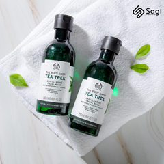 Sữa Rửa Mặt The Body Shop Tea Tree 250ml chiết xuất Tràm Trà giúp giảm giảm dầu, se lỗ chân lông dành cho da dầu mụn