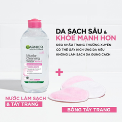 Nước tẩy trang Garnier Micellar Cleansing Water Cho Da Nhạy Cảm 400ml