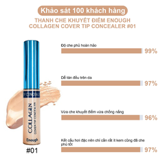 Che Khuyết Điểm Enough Collagen Cover Tip Concealer #01
