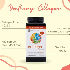 Viên uống Youtheory Collagen Biotin 390 viên