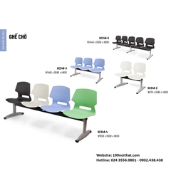 Ghế Phòng Chờ Đệm Nhựa GC248