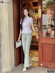 Sơ mi cổ đức súp kép dễ mặc, điệu đà UKSM2504019