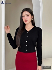 Áo Len Cúc Nẹp UK Fashion Công Sở Nữ Thanh Lịch, Nữ Tính Vải Mềm Mịn UKFAL2410010