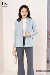 Áo Vest Dáng Rộng Kẻ 4 Cúc UK Fashion Chuẩn Style Hàn UKAK2210003