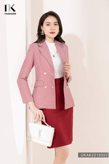 Áo Vest Dáng Rộng Kẻ 4 Cúc UK Fashion Chuẩn Style Hàn UKAK2210003