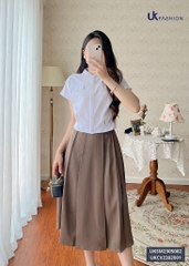 Chân Váy Xòe Xếp UK Fashion Cao Cấp, Xếp Nếp Tinh Tế UKCV2302001