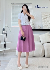 Chân Váy Xòe Xếp UK Fashion Cao Cấp, Xếp Nếp Tinh Tế UKCV2302001