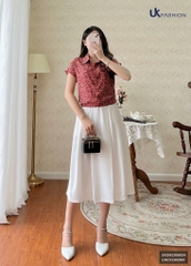 Áo Sơ Mi Hoa Cổ Đức Vai Chờm UK Fashion Trẻ Trung, Nữ Tính UKSM2306034