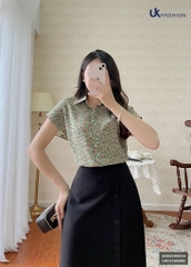 Áo Sơ Mi Hoa Cổ Đức Vai Chờm UK Fashion Trẻ Trung, Nữ Tính UKSM2306034
