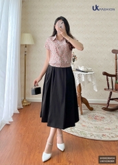 Áo Sơ Mi Hoa Cổ Đức Vai Chờm UK Fashion Trẻ Trung, Nữ Tính UKSM2306034
