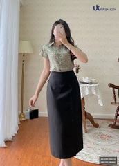 Áo Sơ Mi Hoa Cổ Đức Vai Chờm UK Fashion Trẻ Trung, Nữ Tính UKSM2306034