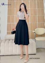 Chân Váy Xòe Xếp UK Fashion Cao Cấp, Xếp Nếp Tinh Tế UKCV2302001