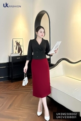 Áo Sơ Mi Giao Cúc Tay Lỡ UK Fashion Thiết Kế Giao Cúc Độc Đáo UKSM2308002