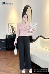 Áo Sơ Mi Giao Cúc Tay Lỡ UK Fashion Thiết Kế Giao Cúc Độc Đáo UKSM2308002
