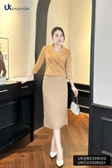 Áo Sơ Mi Giao Cúc Tay Lỡ UK Fashion Thiết Kế Giao Cúc Độc Đáo UKSM2308002