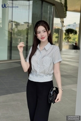 Sơ mi hoạ tiết ô kiểu dáng mới lạ, mềm mát UKSM2505019