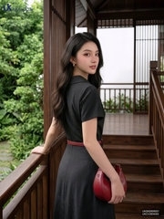 Sơ mi mí lá cổ croptop UKSM2606001 ( Áo rời ko kèm CV/QU/PK)