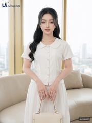 Sơ mi cổ sen súp Linen UKSM2606003 ( Áo rời ko kèm CV/QU/PK)