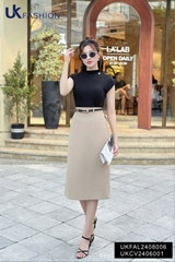 Chân váy A UK Fashion Công Sở Nữ Thanh Lịch, Vải Mềm Mịn UKCV2406001