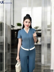 Set bộ đồ phối màu Ryan thanh lịch, sang xịn UKBD2502007 ( Bao gồm cả áo và quần)