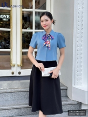 UK Fashion Áo Sơ Mi Cổ Đức 7 Mảnh Ly Súp Trẻ Trung, Nữ Tính UKSM2402002