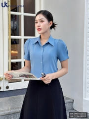 UK Fashion Áo Sơ Mi Cổ Đức 7 Mảnh Ly Súp Trẻ Trung, Nữ Tính UKSM2402002
