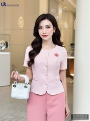 UK FASHOIN SƠ MI VẠT TRÒN TÚI CƠI CÔNG SỞ THANH LỊCH, THỜI TRANG UKSM2405016