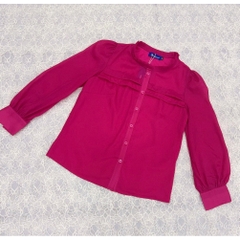 Áo Sơ Mi Tơ Xếp Ngực Kép NK Fashion Cao Cấp, Tơ Lụa Mềm Mại UKSM2309018