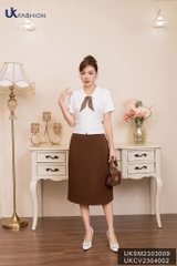 Áo Sơ Mi Cúc Nẹp Cổ UK Fashion Thanh Lịch, Nữ Tính UKSM2303009