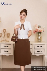 Áo Sơ Mi Cúc Nẹp Cổ UK Fashion Thanh Lịch, Nữ Tính UKSM2303009