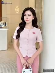 UK FASHOIN SƠ MI VẠT TRÒN TÚI CƠI CÔNG SỞ THANH LỊCH, THỜI TRANG UKSM2405016