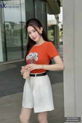Áo thun cổ tròn in mềm mại, mịn, đứng form UKAT2505001
