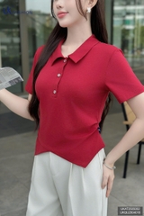 Áo thun xếp eo 3 vạt cúc xinh xắn, mới lạ UKAT2505002