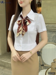 Sơ mi cổ đức túi ốp bản gấu nhẹ nhàng, mềm mịn, mướt mát UKSM2505018
