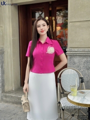 Sơ mi cổ đức túi ốp bản gấu nhẹ nhàng, mềm mịn, mướt mát UKSM2505018