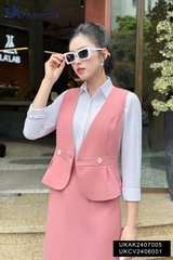Áo gile peplum 2 cúc thanh lịch UKAK2407005