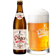 Bia không cồn Đức Paderborner Pilger Alkoholfrei 0,0% - Chai 500ml - Thùng 20