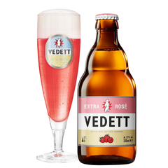 Bia trái cây Bỉ Vedett Rose 3,9% - Chai 330ml - Thùng 24