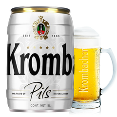 Bia Đức Krombacher Pils 4,8% - Bom 5 lit - Thùng 2