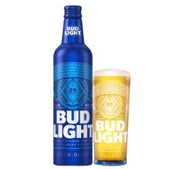 Bia Mỹ Budweiser Xanh (Light) 4,2% - Chai Nhôm Nắp Vặn 473ml – Thùng 24
