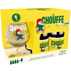 Hộp quà Bia Bỉ La Chouffe (4 chai + 1 ly)